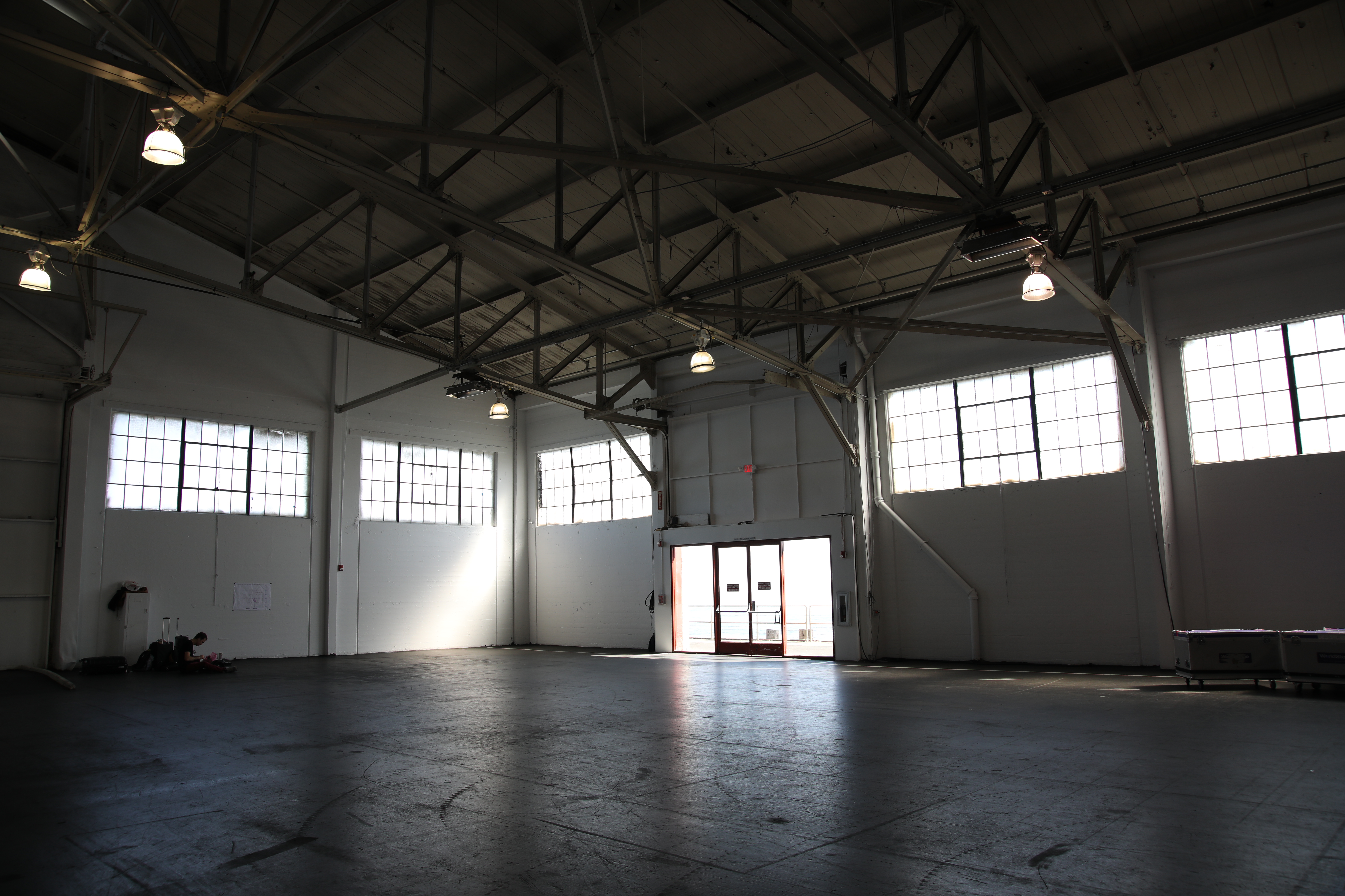 Photograph of a large warehouse space